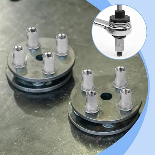 Miniatura 6 de 100 Piezas Tuercas Remachables De Acero Inoxidable M6 - Resistencia A La Oxidación, Fácil Instalación, Versatilidad De Uso, Rosca Profunda, Ideal Para Múltiples Materiales