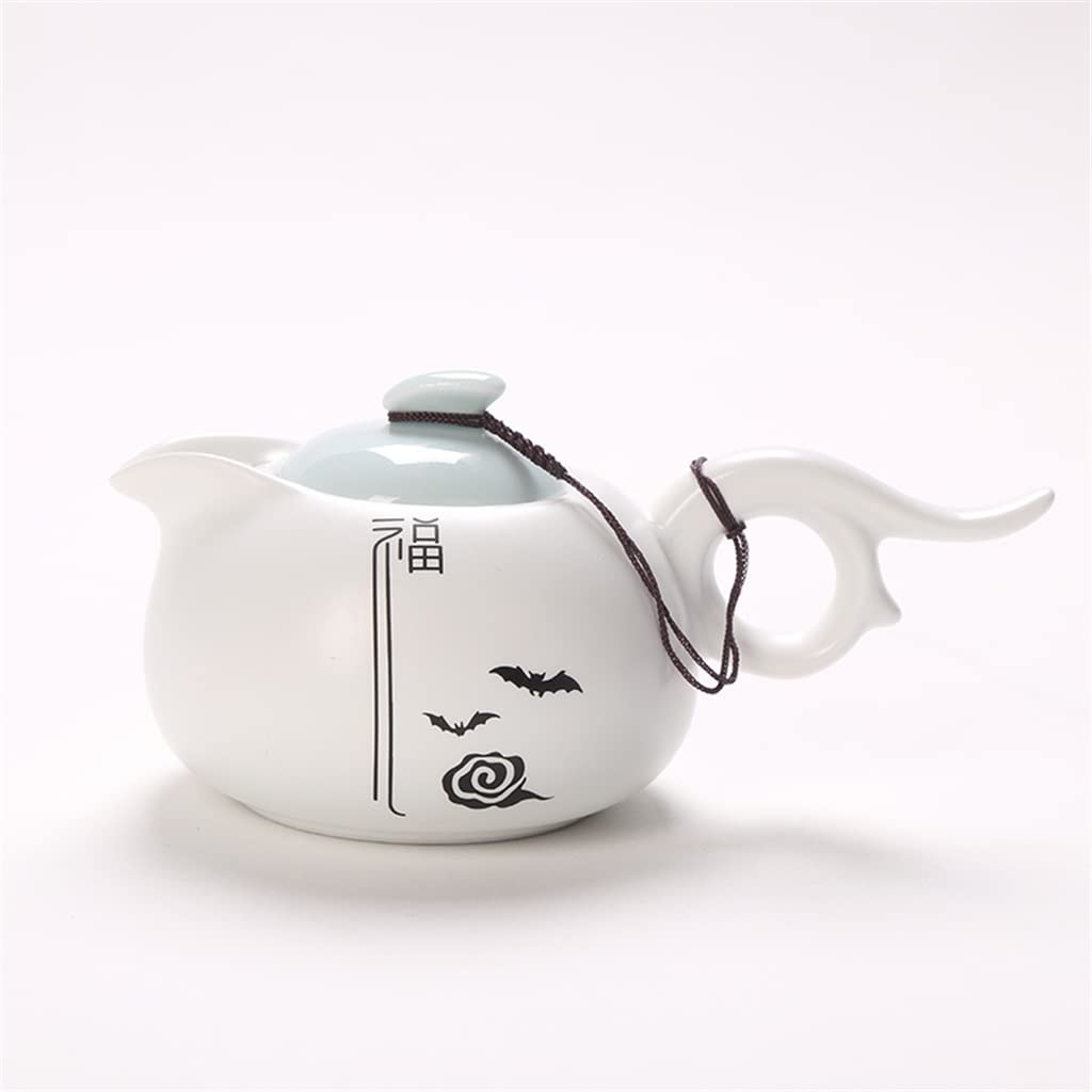 Théière chinoise vintage en céramique blanche, le cadeau idéal pour amateurs de thé d'exception