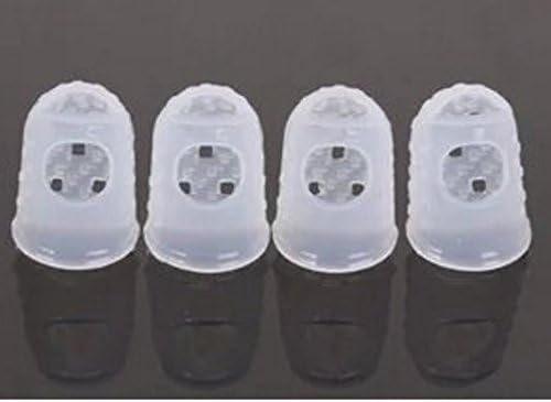 NiceButy Guitar Fingertip Protectors Silicone Finger Guards for Ukulele (White)