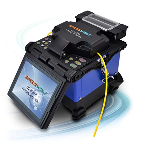 Image of SPEEDWOLF 5 inch LCD Double Heating Core Alignment Optical Fiber Fusion Splicer Portable FTTH Optic Fiber Splicing Machine for SM /MM /DSF /NZDSF /ED Fibers with Fiber Cleaver and 6XElectrodes(FS18-D-1)