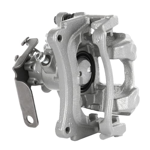 Image of Detroit Axle - Rear Left Brake Caliper for Ford 2015-2019 Transit-150 | Transit-250 Transit-350 HD, Driver Side Disc Brake Caliper with Bracket 2016 2017 2018 Replacement