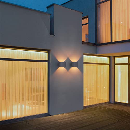 Klighten 2 Stücke Aussenlampe mit Austauschbarer G9 LED Lampe Warmweiß 3000K, Aluminium LED Wandleuchte Innen/Aussen Einstellbar Abstrahlwinkel Außenwandleuchten für Wohnzimmer Garten, Anthrazit 5