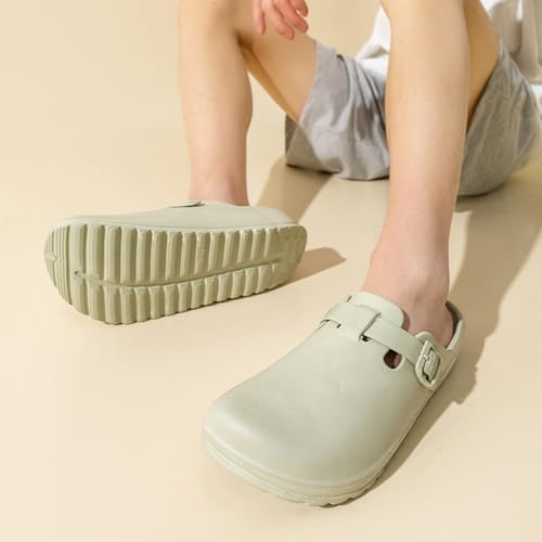 Image of Arch Support Nurse Clogs for Women and Men, Adjustable Buckle Mules Non Slip Work Shoes Chef Garden Sandals, Slip-On Cushion Slippers Slides