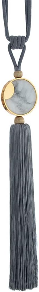 FMURY Ink New Chinese Curtain Strap Rope Hanging Ball Tassel Big Spike-Like Curtain Buckle(Gray)