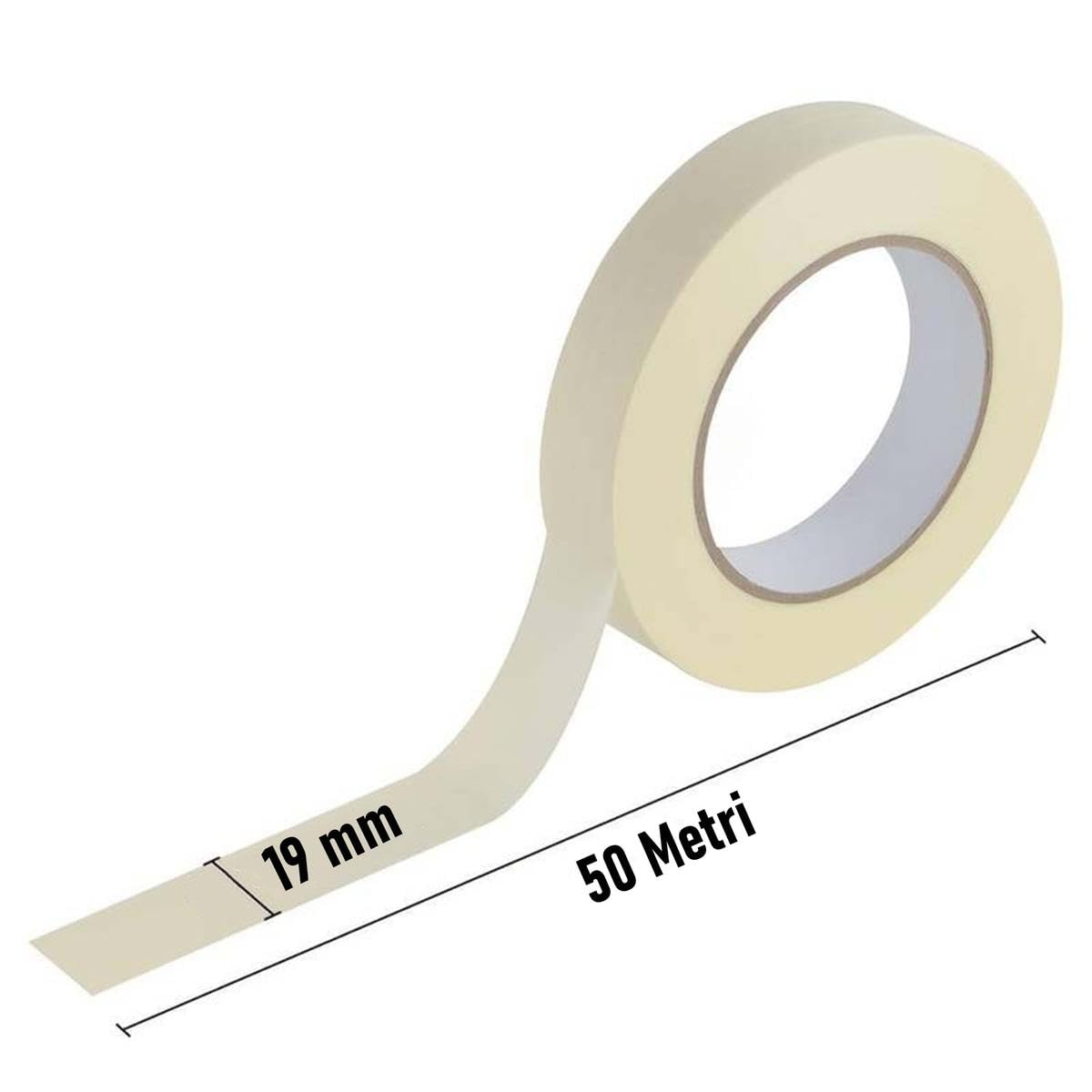 SIMPLETEK - Taśma papierowa X96 | 19 mm x 50 metrów | idealna do precyzyjnego malowania i szczegółów