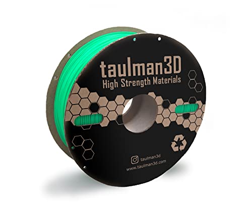 taulman3D PETG Recycled Filament 1.75mm, 3D Printer Consumables, 1kg Spool (2.2lbs), 100% Recycled Enviro PETG, Fit Most FDM Printer (Green)