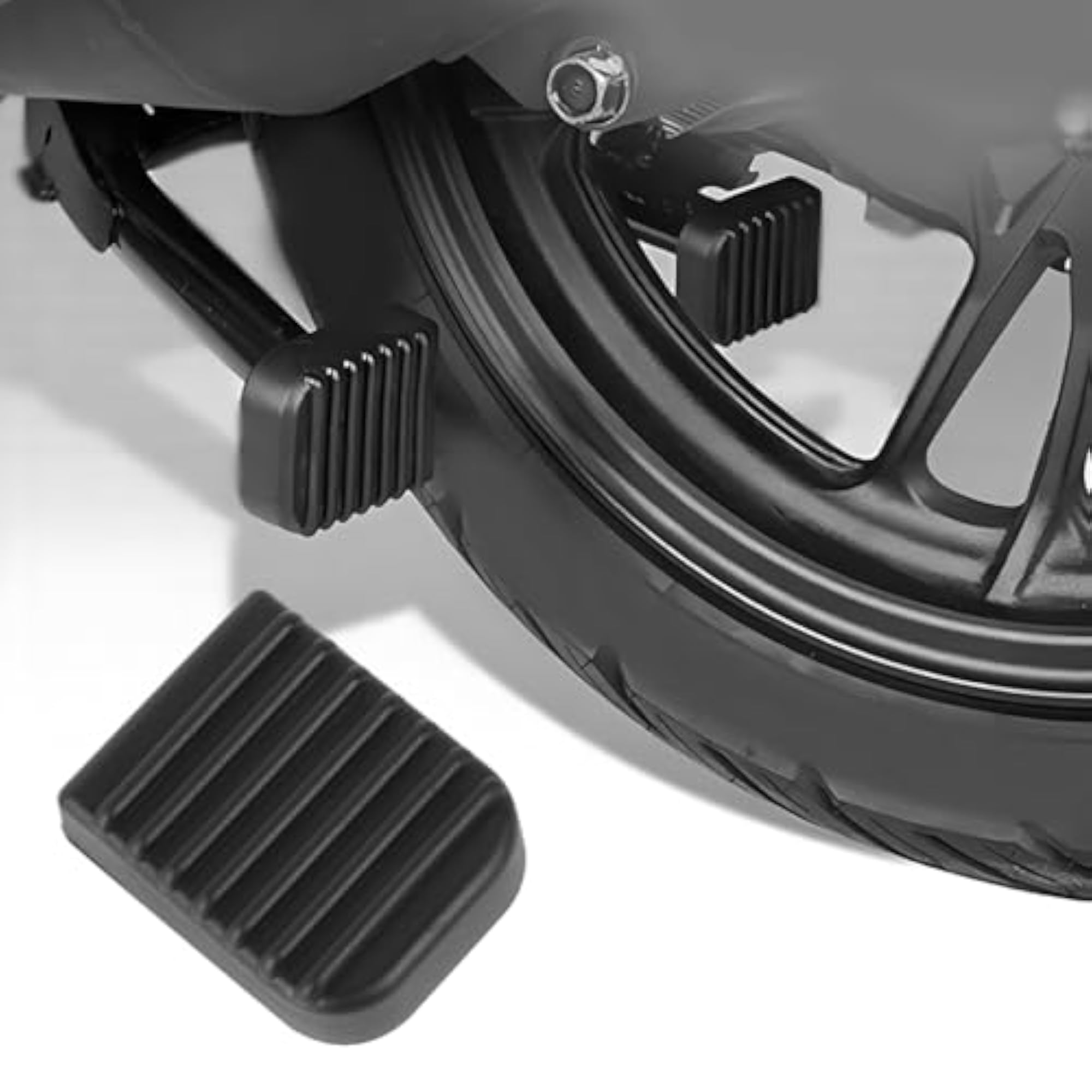 2Pcs Bike Side Stand Rubber Pad, Grooved Anti-Slip Design