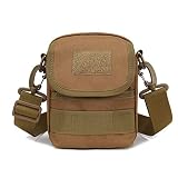 Sleeping forest Umhängetasche Klein Outdoor Schultertasche Polyester Sportlich Herrentasche Camouflage Sling Bag Tactica Handy Bauchtasche joggen Kinder Brusttasche Angeln Herren und Damen Khaki