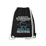 Fashionalarm Turnbeutel - Sin Hundehaare - Sheltie Glitzer - Fun mochila Sport-Beutel con el mensaje lustige Geschenk-Idee Hunde-Besitzer, color Negro , tamaño talla única