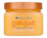 Tree Hut Golden Sands Shea Sugar Scrub, Exfoliating, Hydrating & Moisturizing Body Scrub with Shea Butter & Nourishing Essential Oils, Smooth & Soften Skin, 18 oz