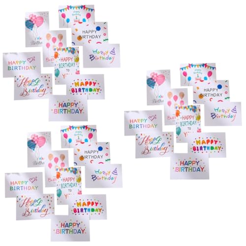 Cartes anniversaire créatives Operitacx | Lot de 30 cartes de vœux Happy Birthday