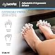 Tuli’s SoftMoves – Verstellbare Zehenspreizer zur Unterstützung der Ausrichtung, bei Hallux Valgus, Hammerzehen, Plantarfasziitis und Morton-Neurom, Einheitsgröße, Weiß