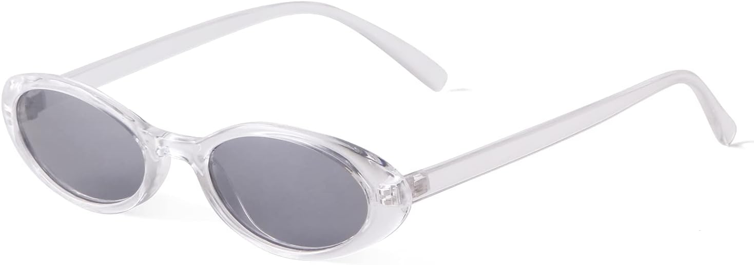 VIA LEECA Trendy Oval Sunglasses Women 90’s Vintage Sun Glasses Fashion Tinted Glasses UV400 Protection
