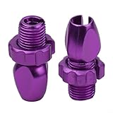 2pcs M10 Brake Lever Adjusting Screws, for Bike Shifter Cable Adjuster Bolts for Cantilever Disc Caliper V Brakes, Aluminum Alloy Replacement Parts, Colorful Options(Purple)