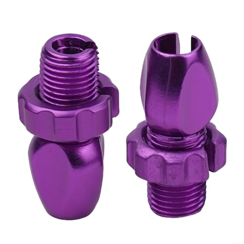 2pcs M10 Brake Lever Adjusting Screws, for Bike Shifter Cable Adjuster Bolts for Cantilever Disc Caliper V Brakes, Aluminum Alloy Replacement Parts, Colorful Options(Purple)