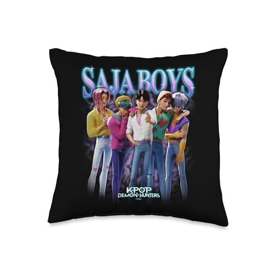 KPop Demon Hunters Saja Boys Heartthrob Officially Licensed Throw Pillow