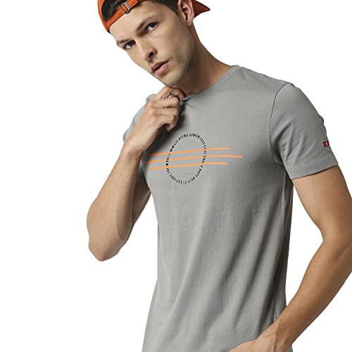 Image of Being Human Grey Regular Fit Men's Short Sleeves T-Shirt Clothing