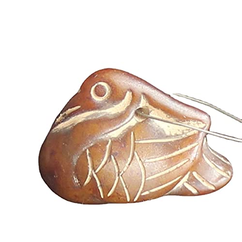 28mm Mini Carved carved Chinese old jade mandarin duck pendant