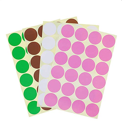 Ljy 32Mm Round Dot Stickers Color Coding Labels, 12 Different Assorted Colors Dot Labels, 24 Sheets #TOP3