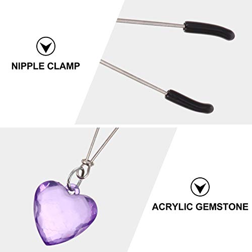 ARTIBETTER Braçadeira de Mamilo Coração Clipe de Leite Clipe de Mamilo Clipe de Clitóris Joias de Ma