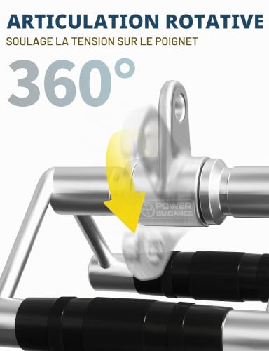 Câble de fixation pour triceps avec corde et barre en V