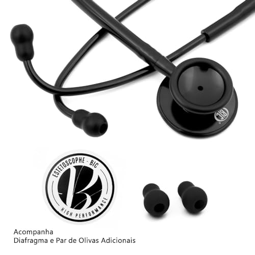 Estetoscópio Efficace Duplo Adulto Black - BIC
