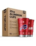 Top Cup NFL Buffalo Bills Aluminum Party Cups, 20oz, 20 Count