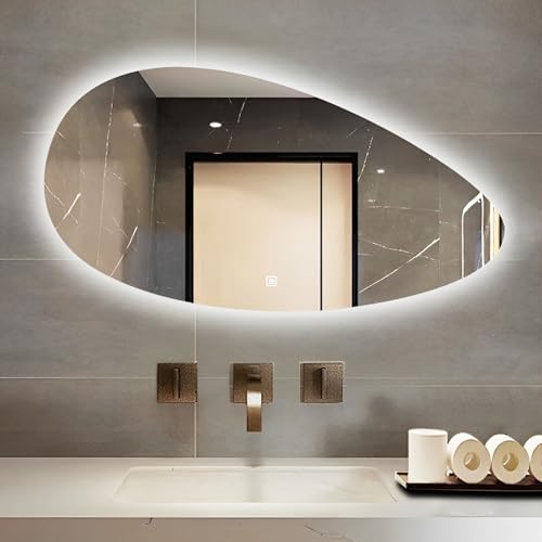 Miroir de bain LED éclairage ajustable et miroir de maquillage mural anti-explosion - 2