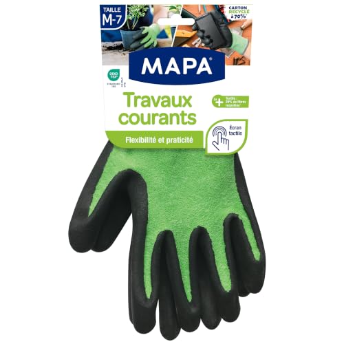 MAPA Gants pour Travaux Courants | Compatibles avec Écrans Tactiles, Protection contre Épines et Échardes | 1 Paire, M
