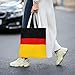WBQLSL German flag Shopping Bag, Unisex Hand Tote Lightweight Canvas Bag, Suitable for Shopping, Event Promotion, Travel, Work Reusable Tote Bag,