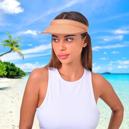Image of 3 Pieces Clip On Visors Women Men Visor Sun Hats Hat Outdoor Sports Golf Beach Travel Tennis Cap
