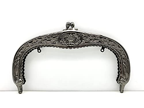 Cadre de sac à main vintage D17 en alliage de zinc avec charnières fluides 16,5cm