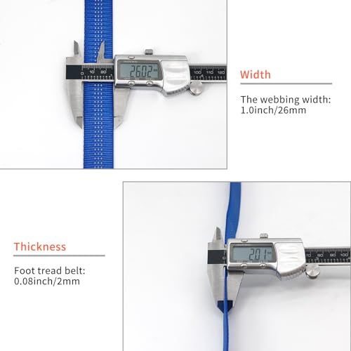 Image of NewDoar CE UIAA Certified 1 Inch Nylon Webbing Strap /Tubular Climbing Webbing - Heavy Duty Strap for Rescue, Climbing, Harnesses, Rock Work, & Firefighting