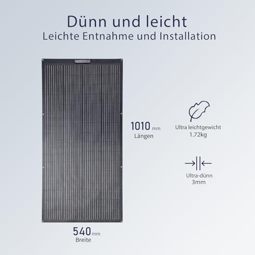 4. Bild von Topunive Flexibel Solarpanel 100W Monokristalline Flexible Solarmodul 100 Watt für 12V 24V Batterien Wohnwagen Wohnmobil Boot Yacht Marine Camper 100W 2pcs
