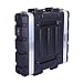 Crossrock Stackable 2U Rack Case, Standard 19.25â€ Depth, Polyethylene Hard-Shell Construction with Heavy Duty Hardware-Black(CRA9602U)