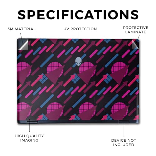 Image of Laptop Skin Compatible with Alienware M16 R2 (2024) - Magenta Globe - Premium 3M Vinyl Protective Wrap Decal Cover - Easy to Apply | Crafted in The USA by MightySkins