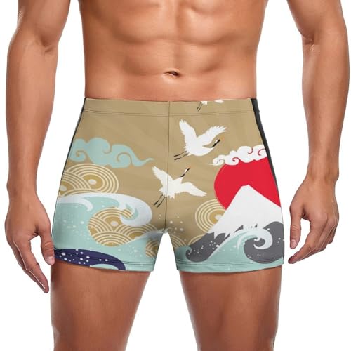 Boxer de bain homme anti-irritation Oie Au Lever du Soleil pour natation