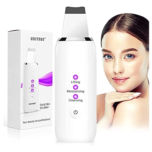 Skin Scrubber - Ubitree Peeling Ultrasónico Facial Removedor de Acné Limpiador de Poros, Lifting Dispositivo de Belleza Facial Para Limpieza Facial y Cuidado Facial