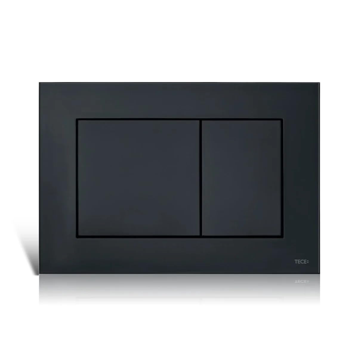 TECE Botón Geberit x, cromado brillante, 220 x 150 x 5 mm, negro mate