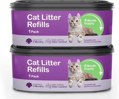8-Pack Jumbo Litter Genie Refills (28 Feet Each) | Fits Standard/Plus/XL Models, Lasts Up To 32 Months