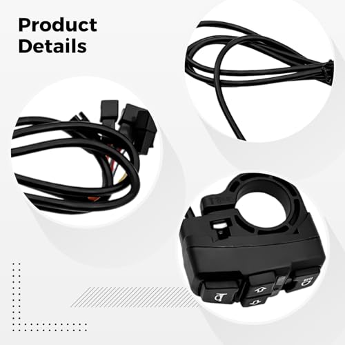 Interruptor de manillar para trayectos urbanos seguros en bicicleta eléctrica de 12V 2