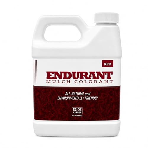 Mulch Dye Concentrate Color Renewal Mulch Paint Revitalizes Approximately 500 to 750 Sq Ft of Faded Mulch to Instantly Transform Landscaping (32 oz) (Red)