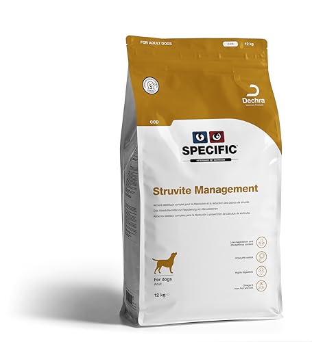 SPECIFIC® Struvite Management (CDD) 12kg - Trockenfutter für Hunde - Vorbeugung & Auflösung von Struvitsteinen - Geringer Magnesium- & Phosphorgehalt - Ausgewachsene Hunde - DECHRA Veterinary Products