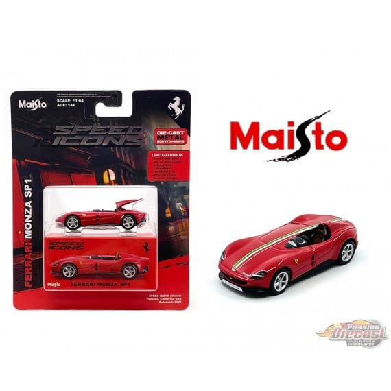 Ferari Monza SP1 | Speed Icons | 1:64 Die-Cast Car (Red) : Amazon
