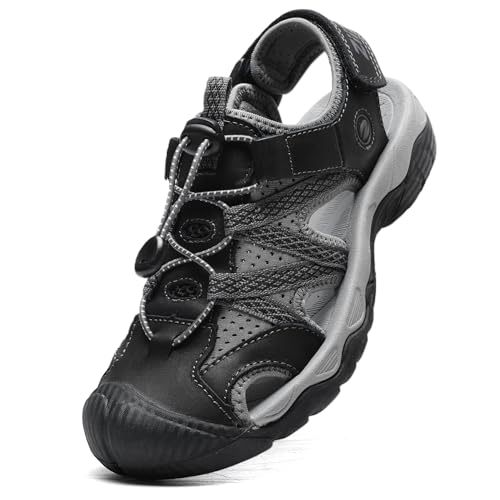 ziitop Womens Hiking Sandals Closed Toe Summer Outdoor Walking Adventurous Beach Sandal Lace Adjustable Double Buckle Water Shoes