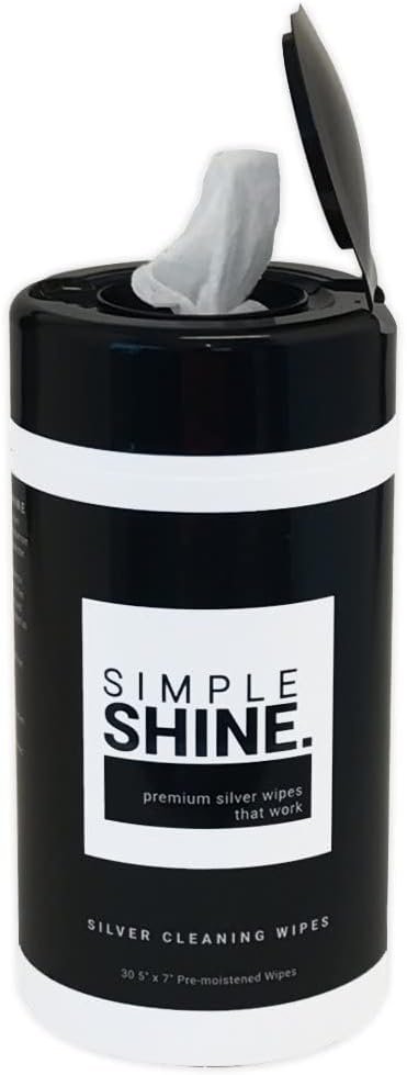 Silver Cleaning Wipes - 100% Cotton Wet Polishing Silver Jewelry & Silverware Cleaner (30 Count)