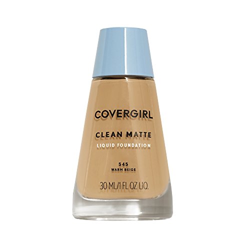 COVERGIRL Clean Matte Liquid Foundation Warm Beige 545, 1 oz (packaging may vary)