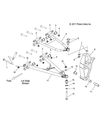 Bras de commande Polaris supérieur droit noir brillant motoneige pièce OEM 2204666-067