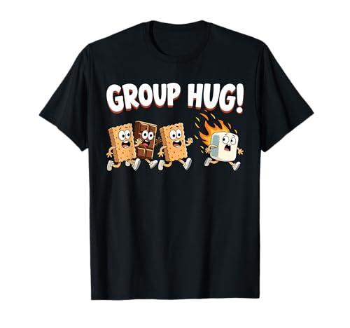 Funny Group Hug S'more Marshmallows Graham Cracker Chocolate T-Shirt