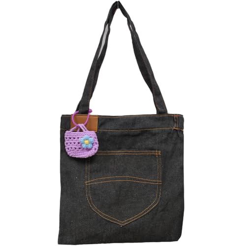 Image of Farm4Far Women Denim Retro Vintage Tote Shoulder Hand Bags